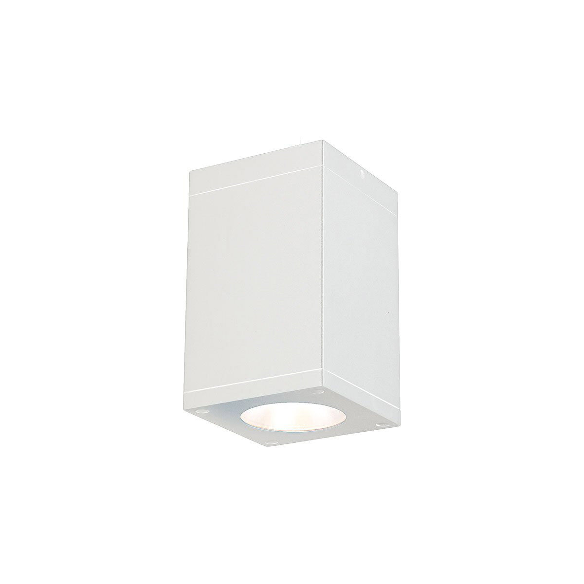 Cube Arch LED 5.5 inch White Outdoor Flush in Flood, 90, 2700K