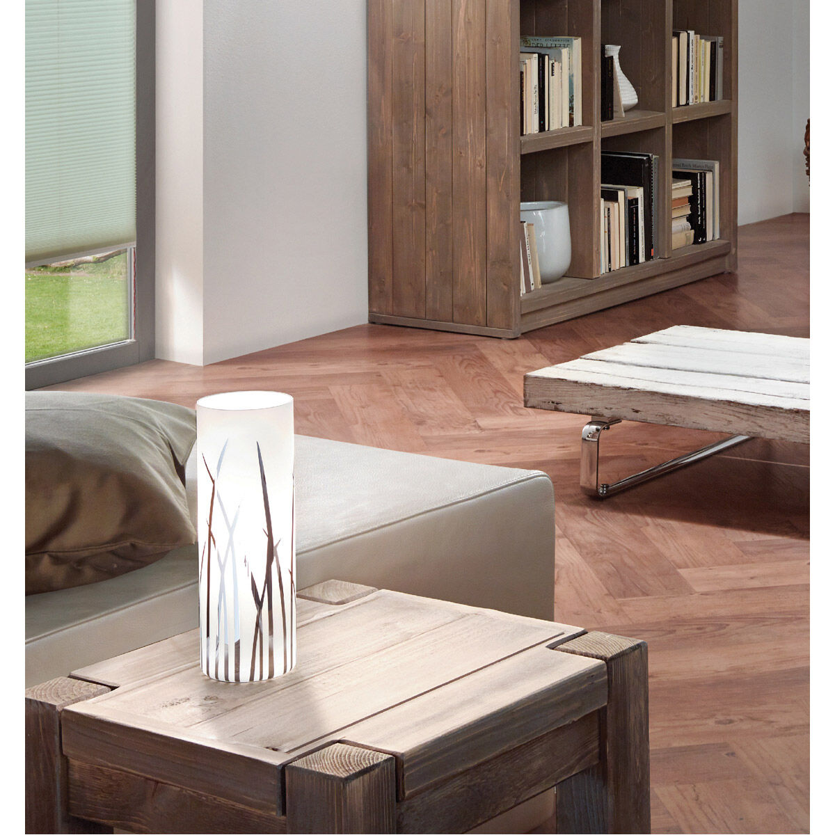 Rivato 10.25 inch 60.00 watt White and Chrome Table Lamp Portable Light