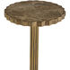 Mabel 12 inch Brown Emperador and Vintage Brass Accent Table