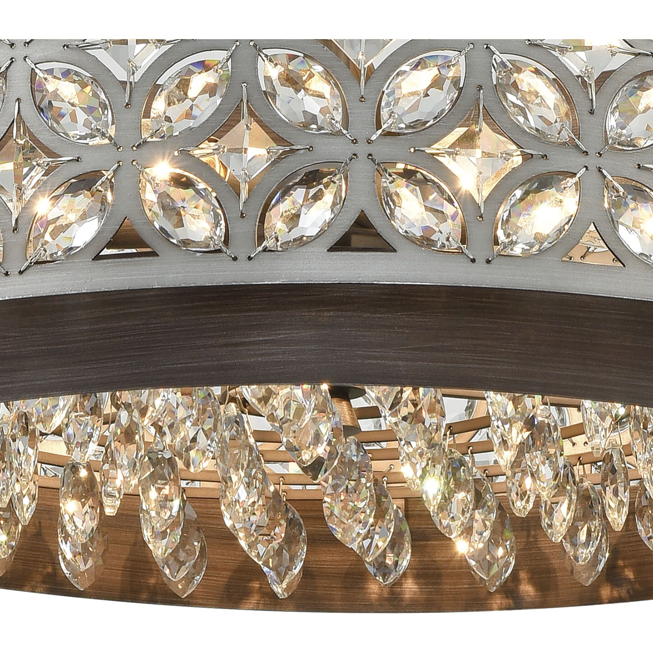 Rosslyn 6 Light 22 inch Weathered Zinc Chandelier Ceiling Light