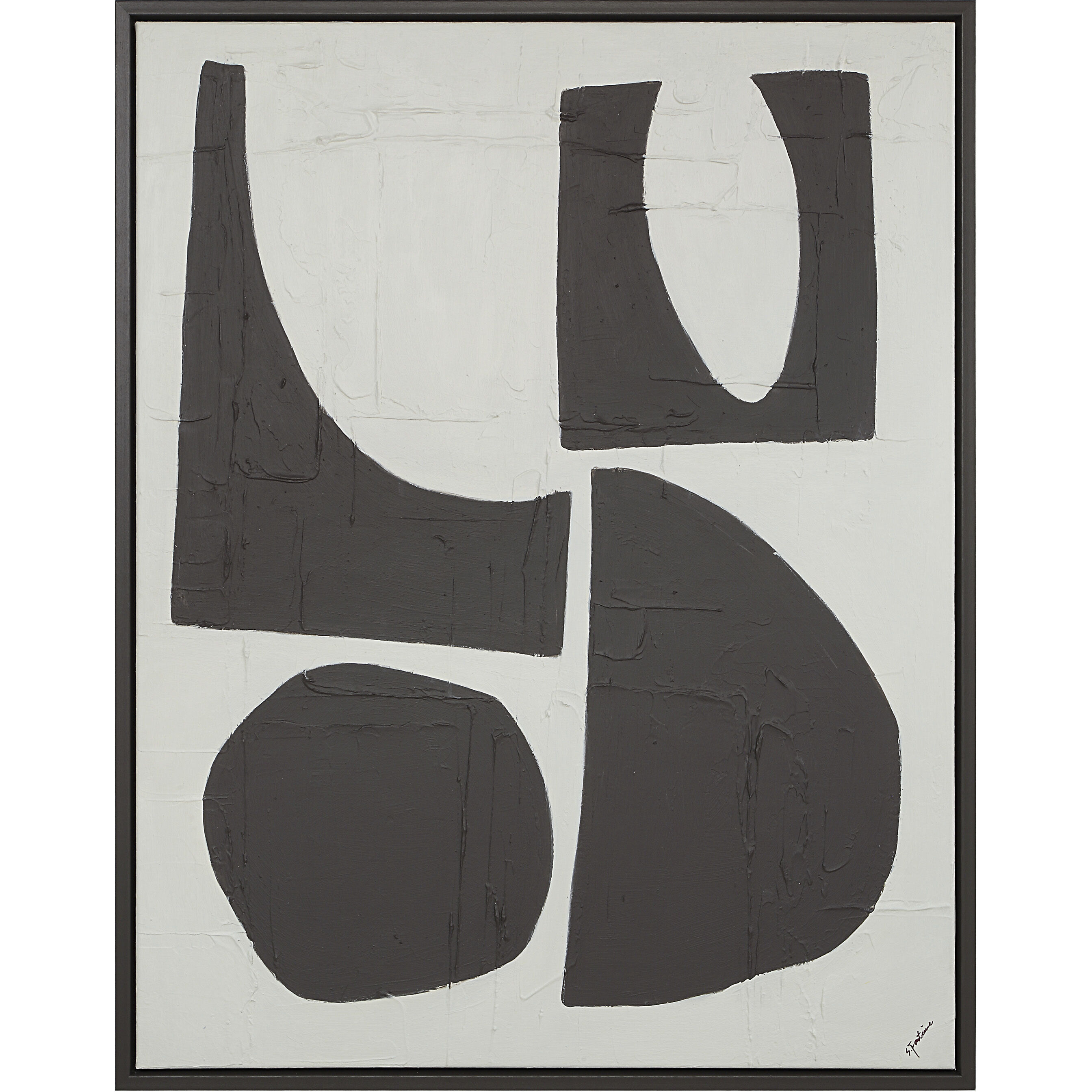 Castagno Painted Dark Brown Canvas Art