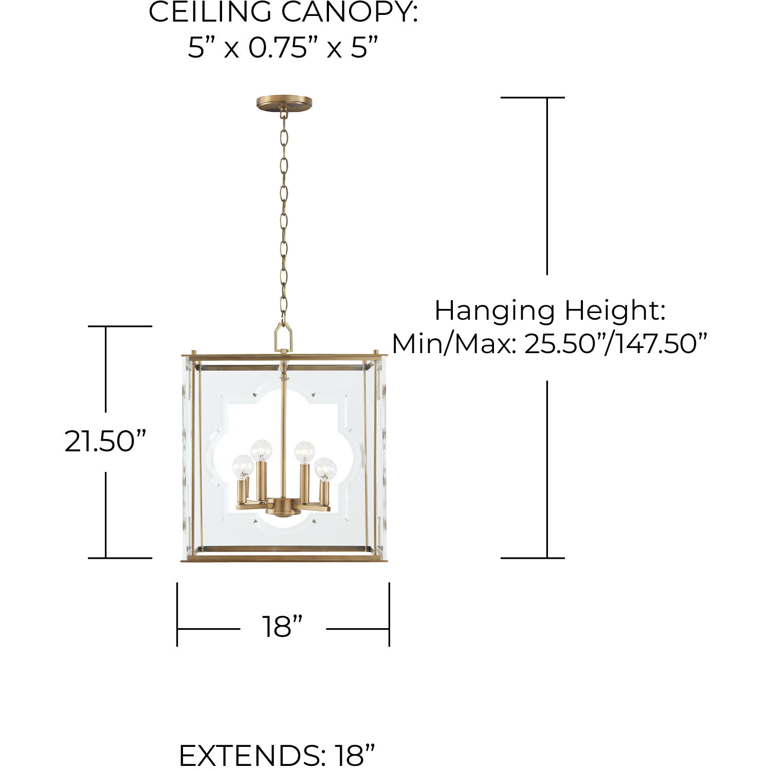 Aria 8 Light 18 inch Aged Brass Foyer Ceiling Light