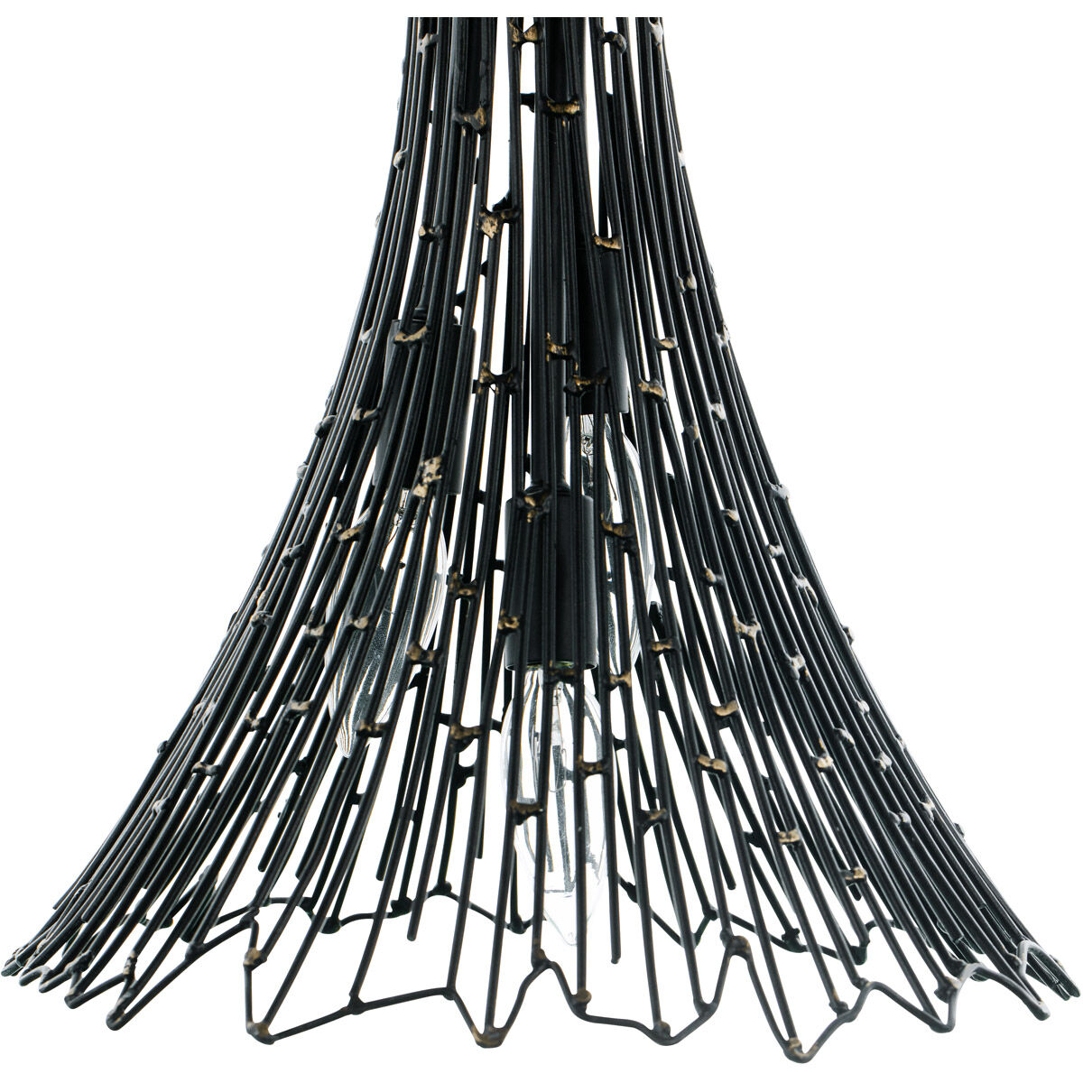Rikki 3 Light 13 inch Carbon and Aged Gold Pendant Ceiling Light