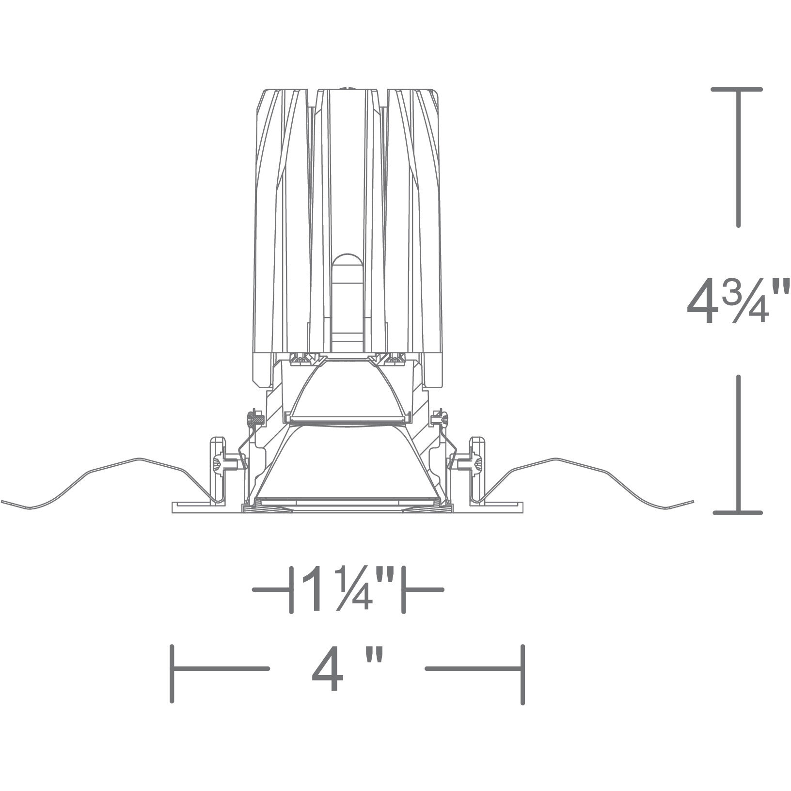 FQ Integrated LED White Recessed Trim in 1800-3000K, 2" LED