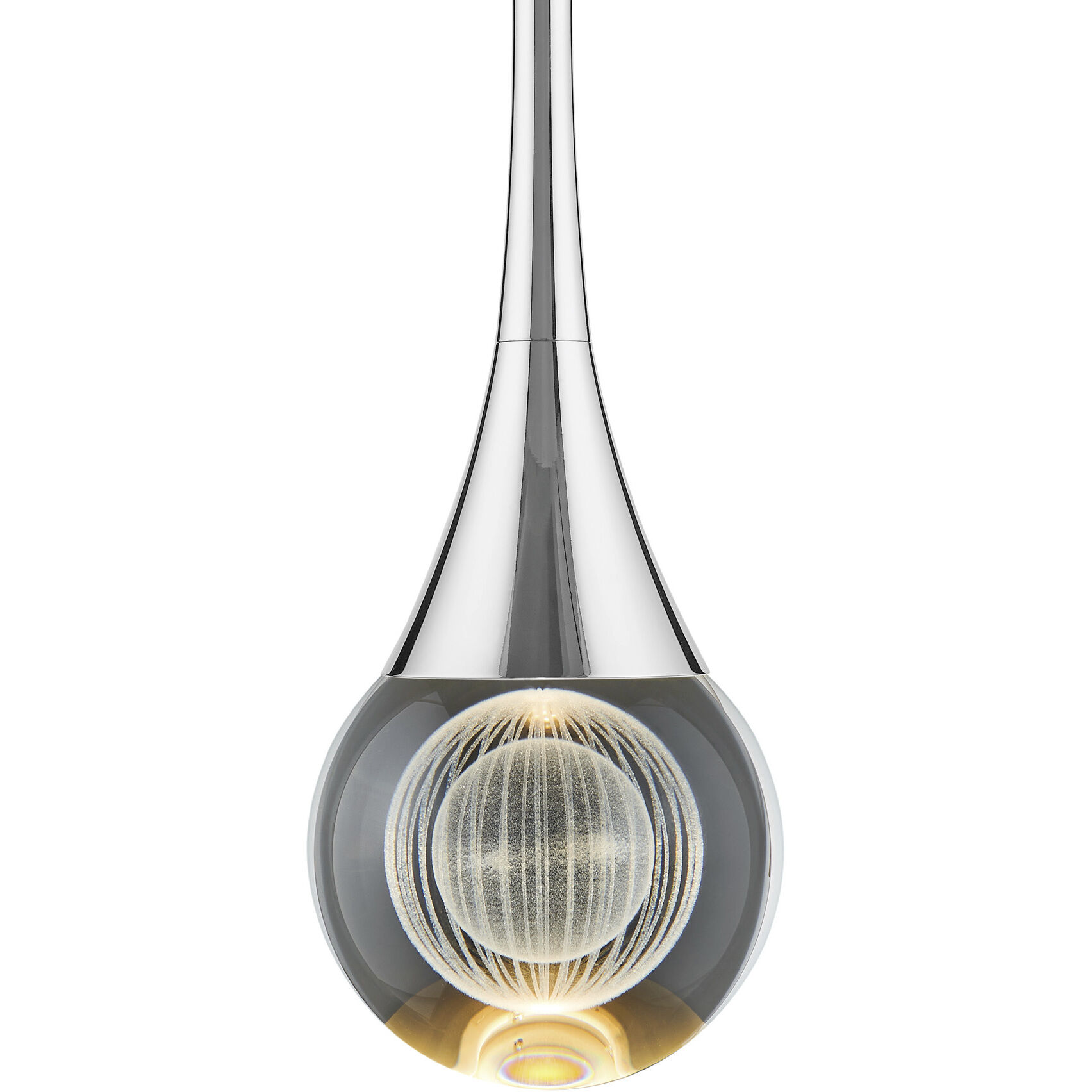 Luna I 1 Light 4.75 inch Nickel Pendant Ceiling Light