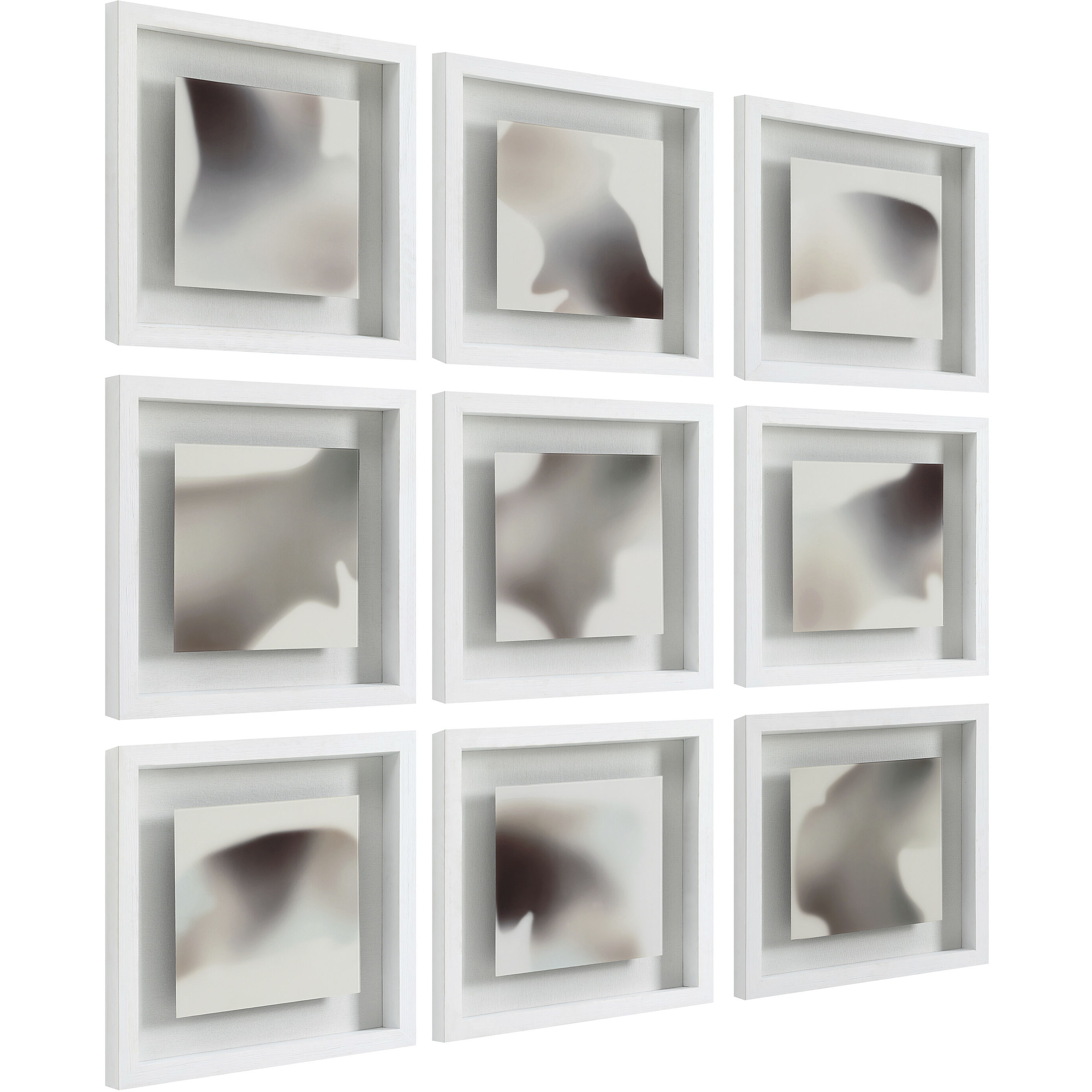 Harding White and Beige and Grey and Green Wall Decor, Set of 9