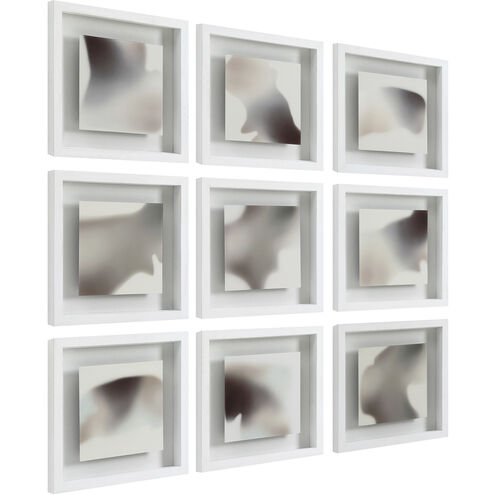 Harding White and Beige and Grey and Green Wall Decor, Set of 9