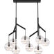 Sean Lavin Sedona 8 Light 24.5 inch Nightshade Black Chandelier Ceiling Light in Clear Glass, No Lamp Included