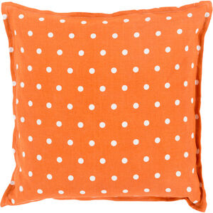 Polka Dot 22 inch Burnt Orange, Cream Pillow Kit