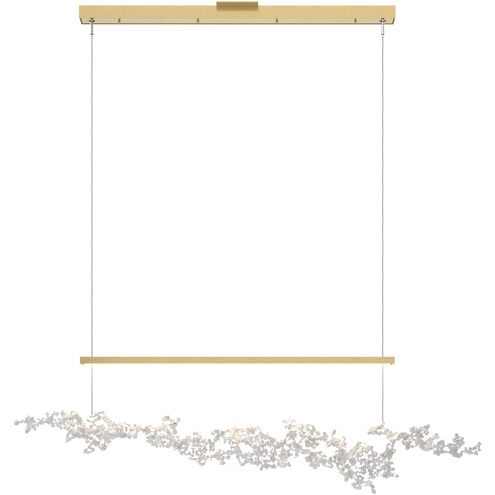 Art + Alchemy Coral LED 9 inch Modern Brass with White Pendant Ceiling Light in Modern Brass/White