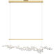 Art + Alchemy Coral LED 9 inch Modern Brass with White Pendant Ceiling Light in Modern Brass/White