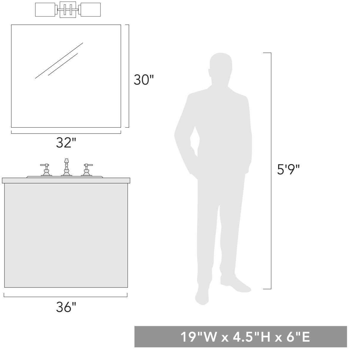 Tribeca 2 Light 19 inch Matte Black Wall Sconce Wall Light