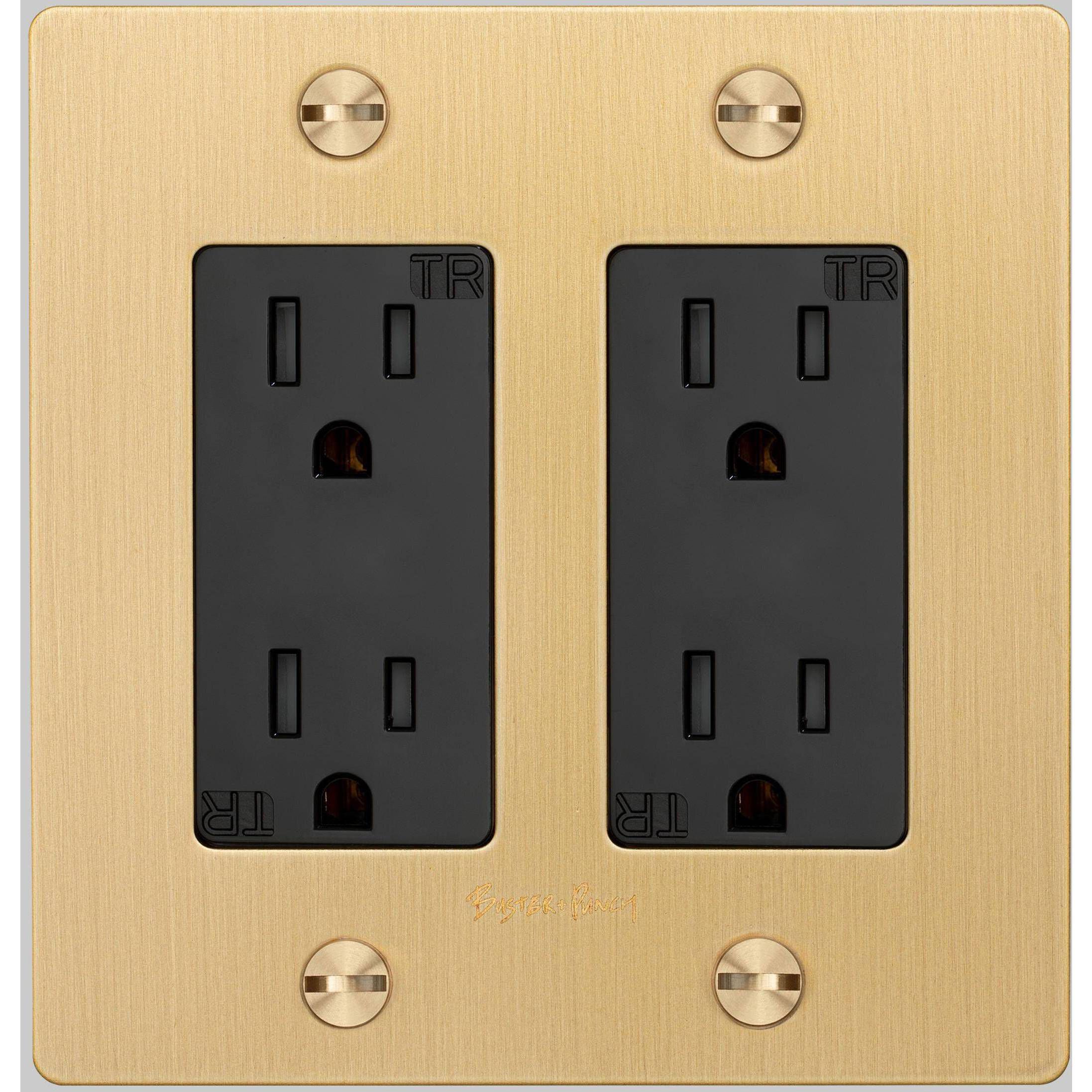 2G Duplex 125 Brass Outlet