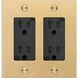 2G Duplex 125 Brass Outlet