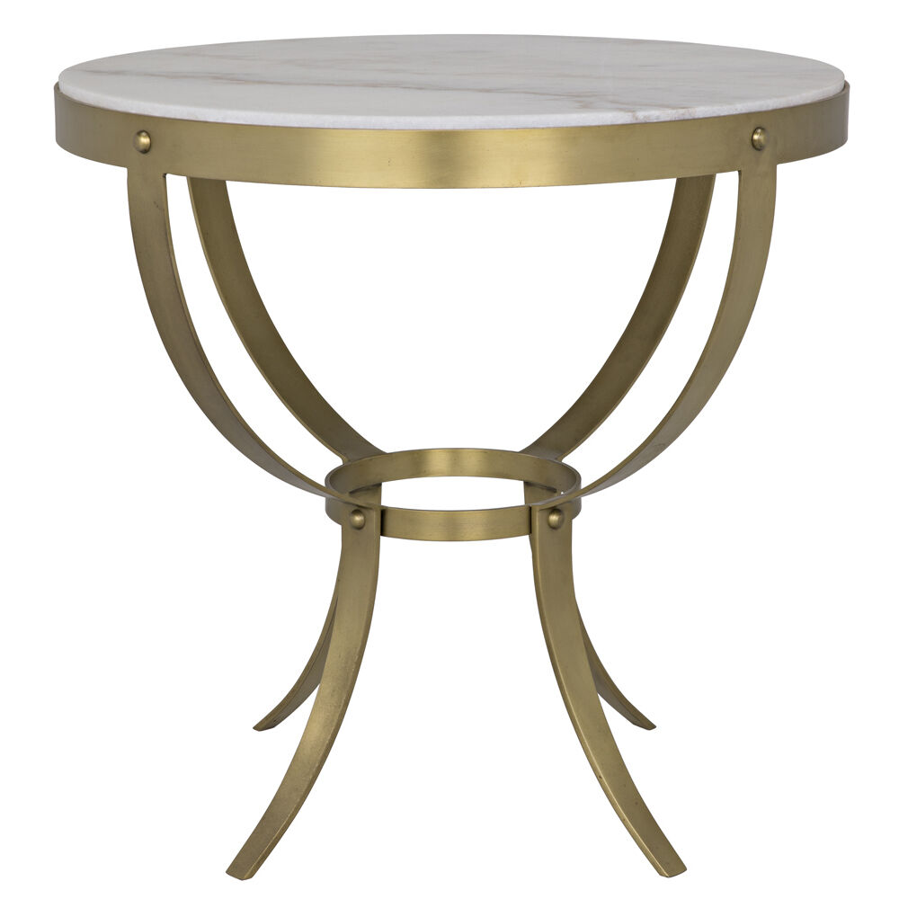 Byron 30 X 30 inch Antique Brass Side Table