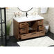 Wyatt 48 X 22 X 34 inch Walnut Brown Vanity Sink Set