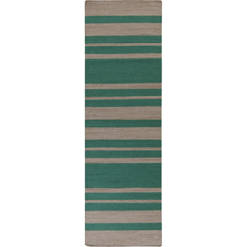 Frontier 96 X 30 inch Emerald, Taupe Rug