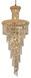 Spiral 28 Light 30 inch Gold Foyer Ceiling Light in Royal Cut