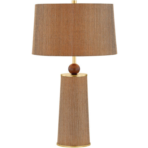 January 28.5 inch 15.00 watt Aged Brass Table Lamp Portable Light