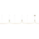 Thread 177.25 inch Brushed Gold Linear Pendant Ceiling Light in Remote Driver
