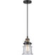 Franklin Restoration Canton LED 6 inch Black Antique Brass Mini Pendant Ceiling Light in Seedy