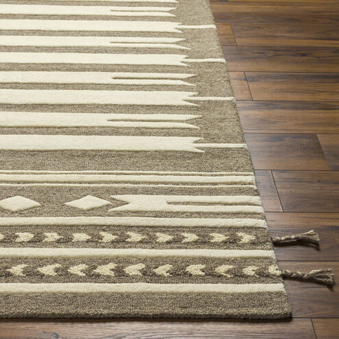 Cherokee 90 X 60 inch Brown Rug in 5 x 8, Rectangle