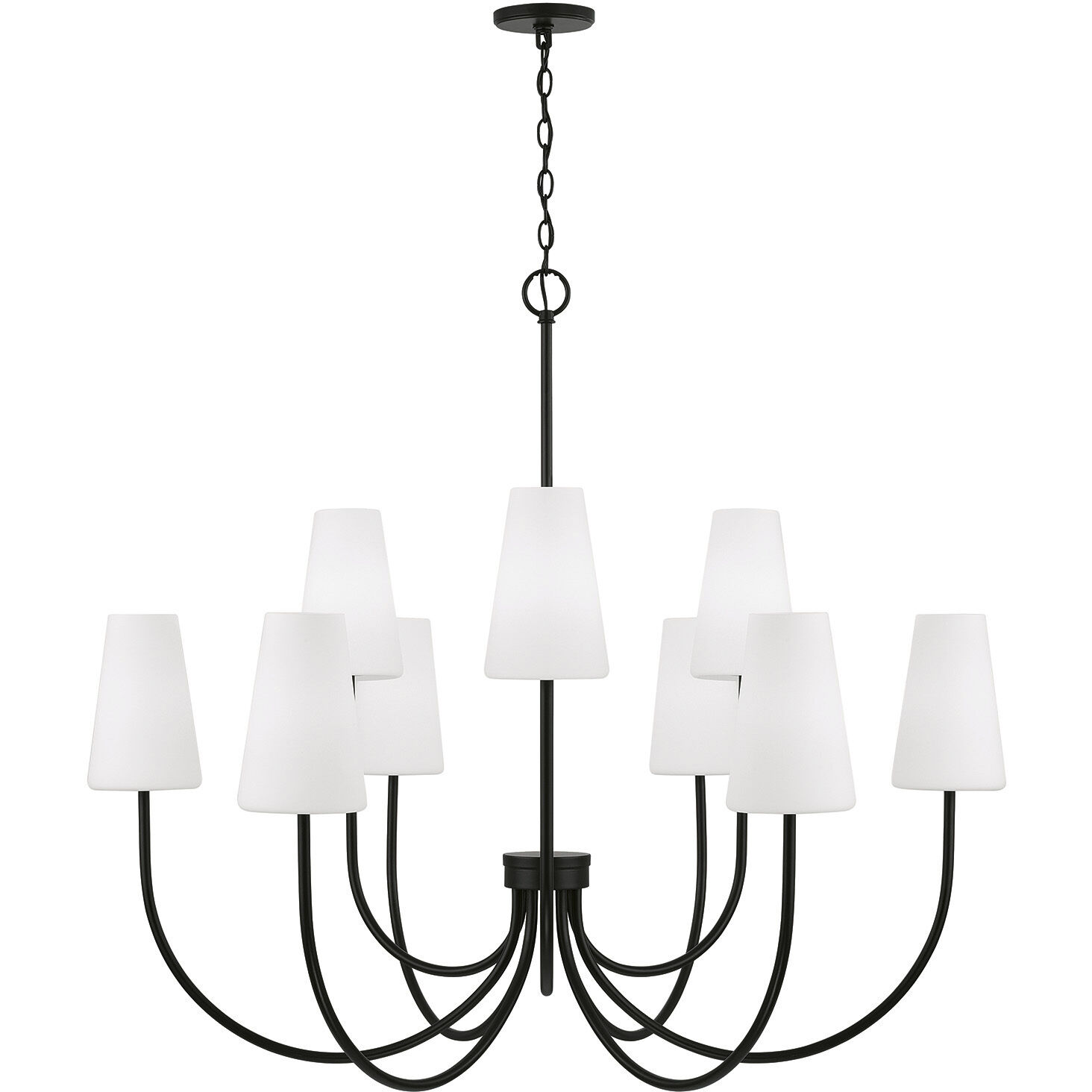 Averitt 9 Light 46 inch Matte Black Chandelier Ceiling Light