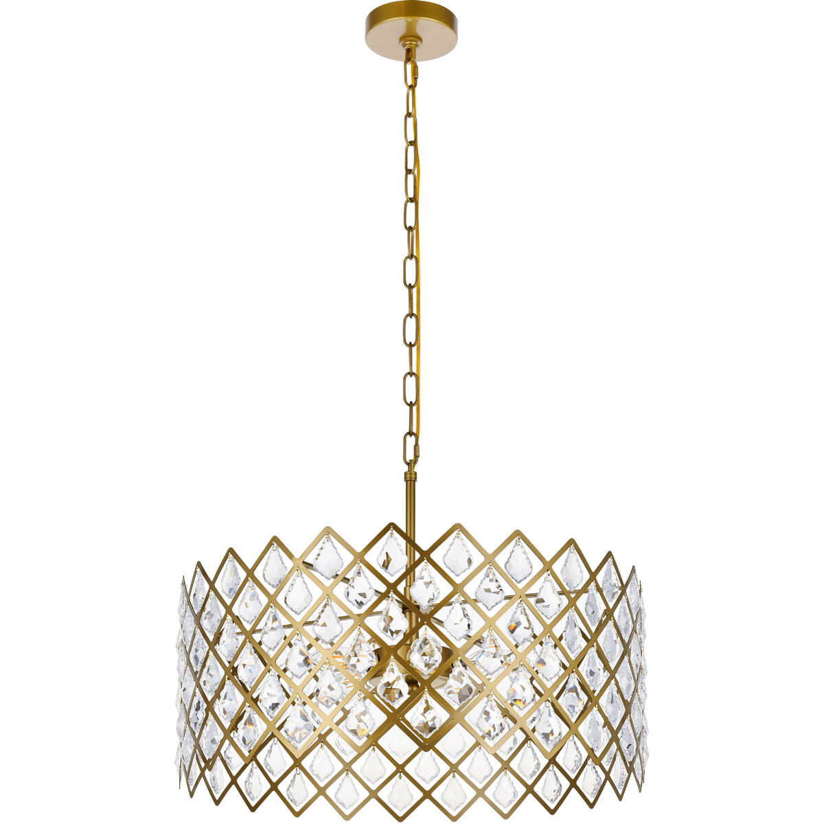 Lyla 5 Light 21 inch Brass Pendant Ceiling Light