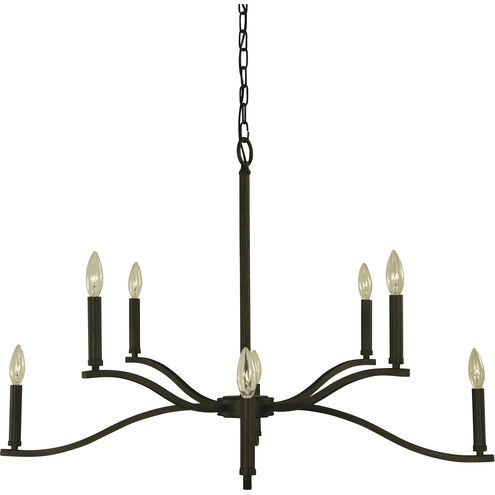 Bridgeport 8 Light 34 inch Iron Chandelier Ceiling Light