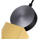 Saleen LED 6 inch Brass and Black Mini Pendant Ceiling Light