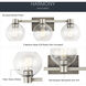 Harmony 3 Light 25 inch Brushed Nickel Wall Mt Bath 3 Arm Wall Light