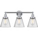 Cone 3 Light 24.5 inch Polished Chrome Bath Vanity Light Wall Light