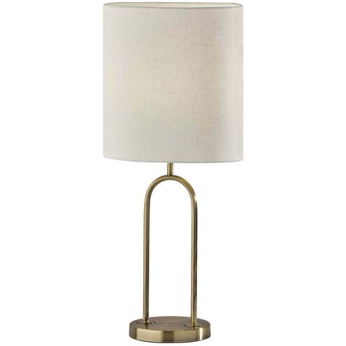 Joey 29 inch 100.00 watt Antique Brass Table Lamp Portable Light