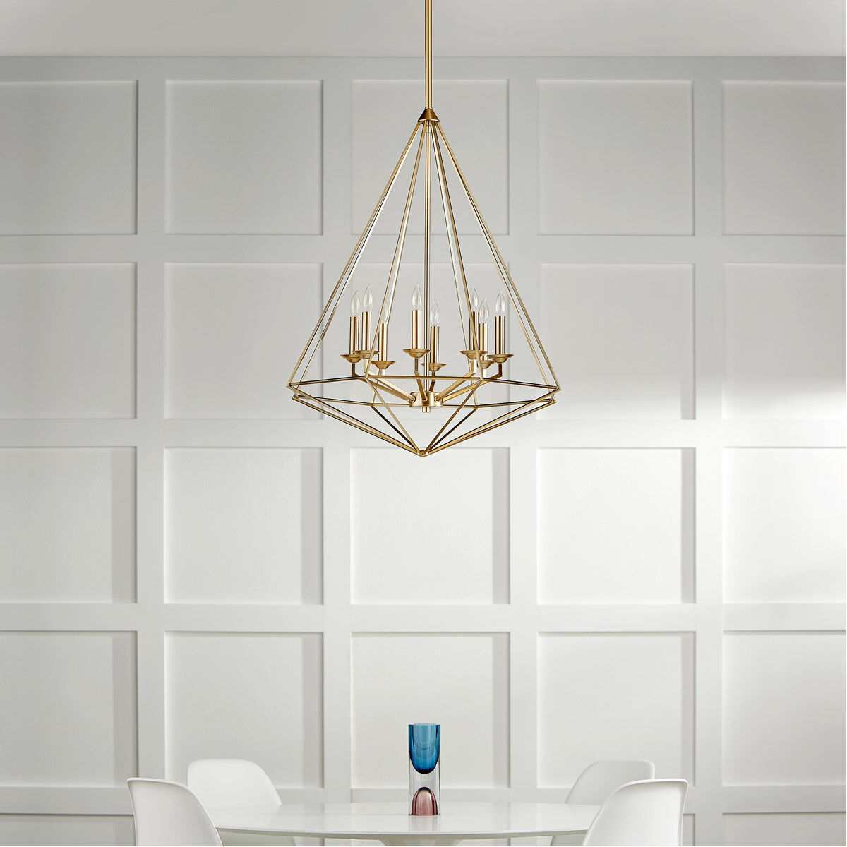 Bennett 8 Light 28.5 inch Aged Brass Pendant Ceiling Light