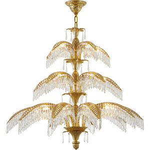Canada LED 39 inch Brass Chandelier Ceiling Light, Gold Frame