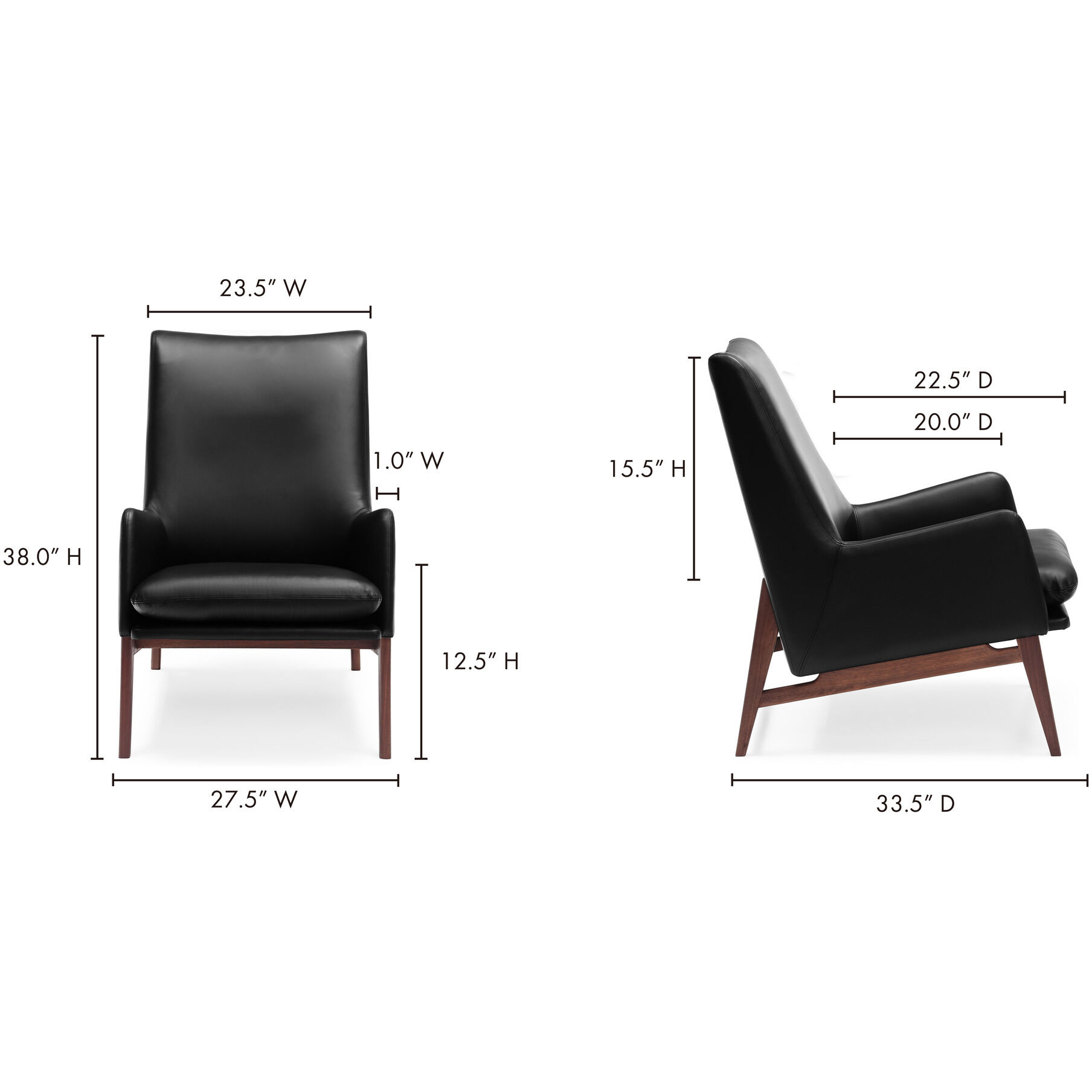 Asta Black Occasional Chair