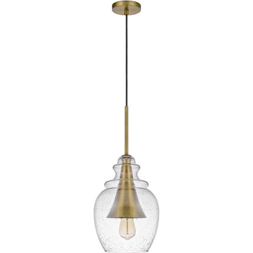 Girona 1 Light 8.5 inch Antique Brass Pendant Ceiling Light