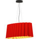 Renata 17 inch Red Pendant Ceiling Light in Red/Ash, WEP Collection