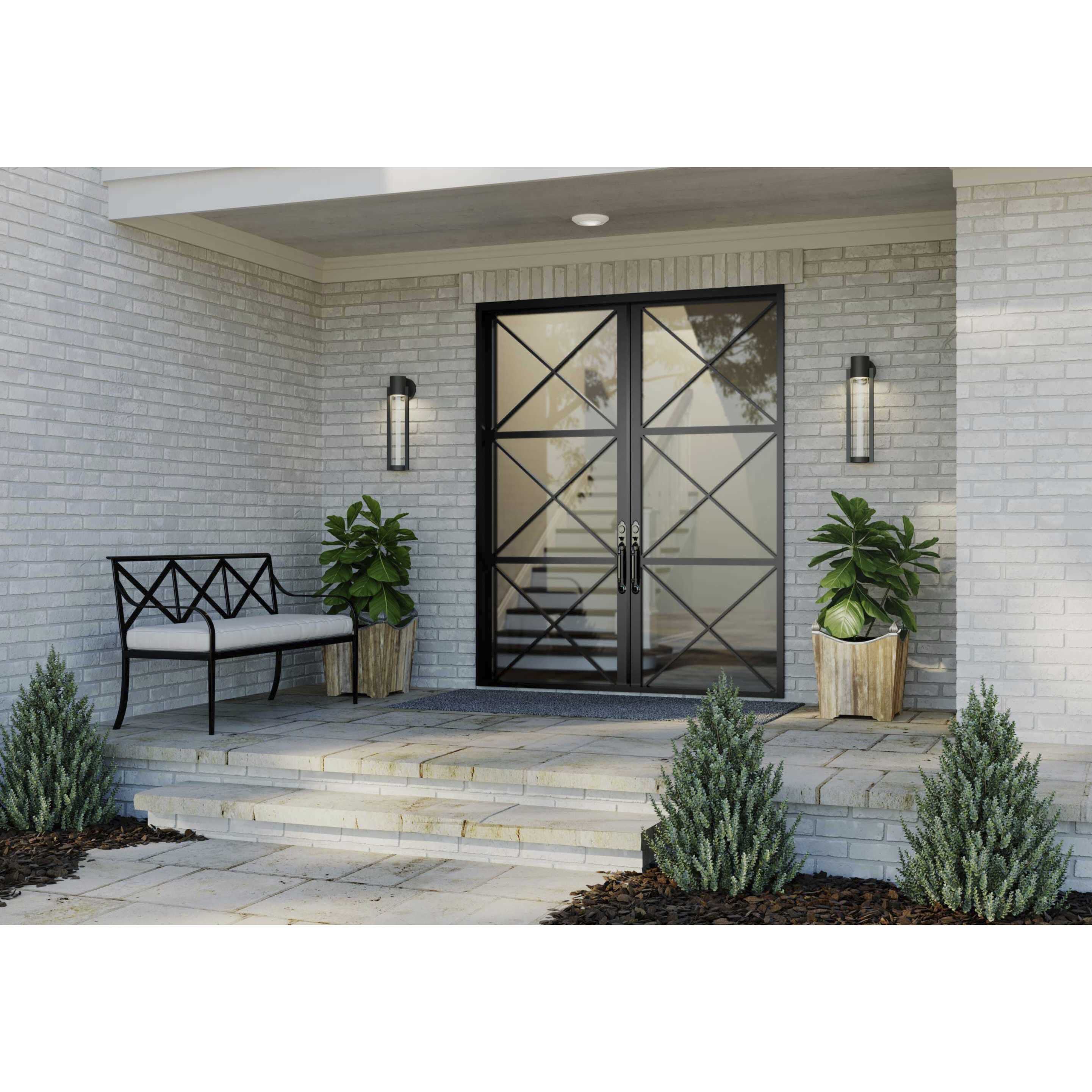 Z-1030 LED LED 20 inch Textured Black Outdoor Wall Lantern, Medium, Progress LED