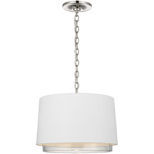 Visual Comfort Signature Collection Marie Flanigan Sydney LED 14 inch Polished Nickel Pendant Ceiling Light, Small S5121PN-WHT/CG - Open Box