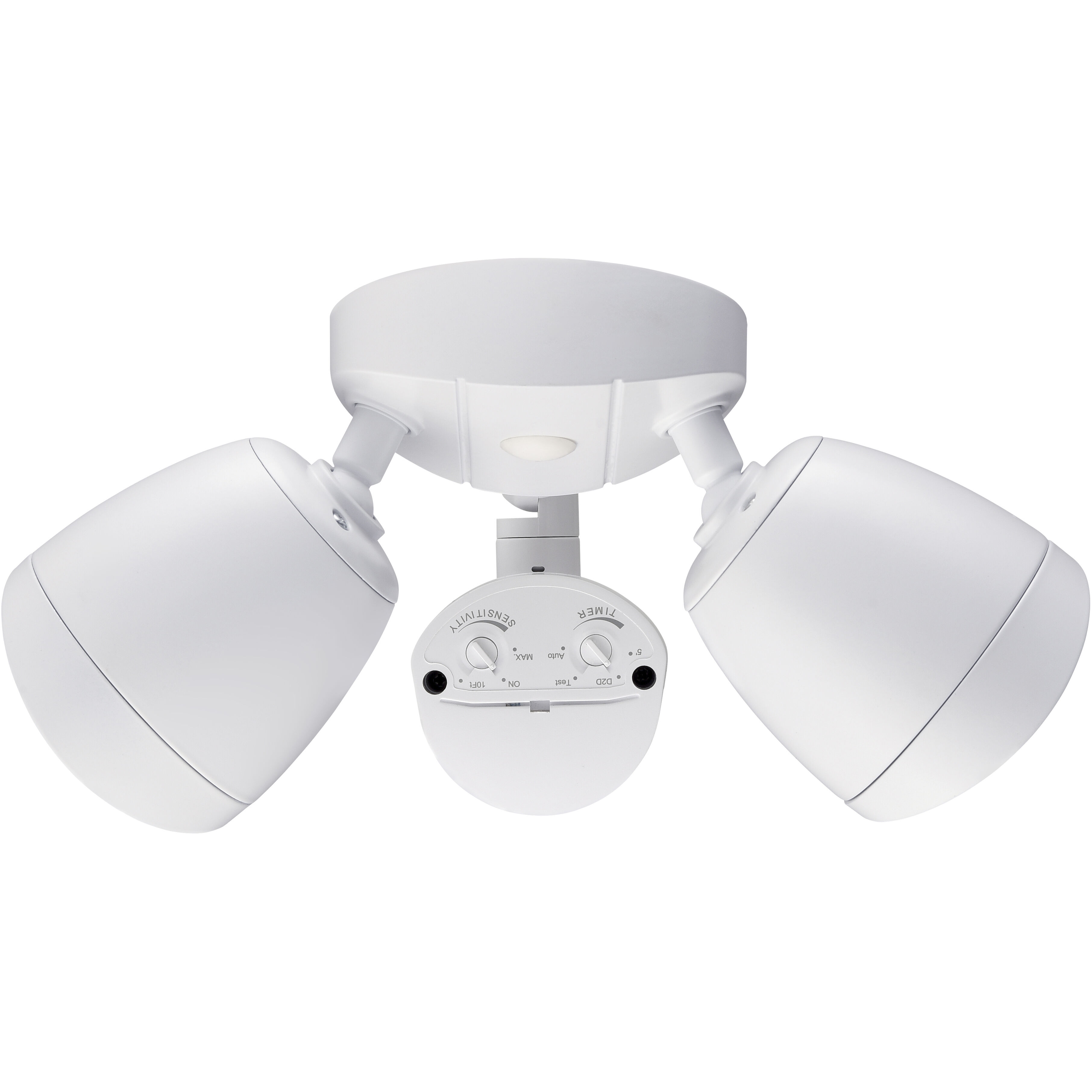 Twin Head LED 7 inch Matte White Outdoor Security Flood Light