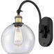 Ballston Athens 1 Light 8 inch Black Antique Brass Sconce Wall Light