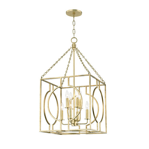 Octavio 8 Light 18 inch Gold Leaf Pendant Ceiling Light