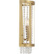 Mancini 2 Light 8 inch Warm Brass Wall Sconce Wall Light, Lighting One (Open)