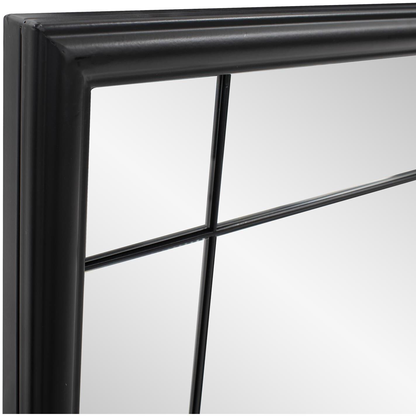 Chiverny 70 X 30 inch Matte Black French Panel Mirror