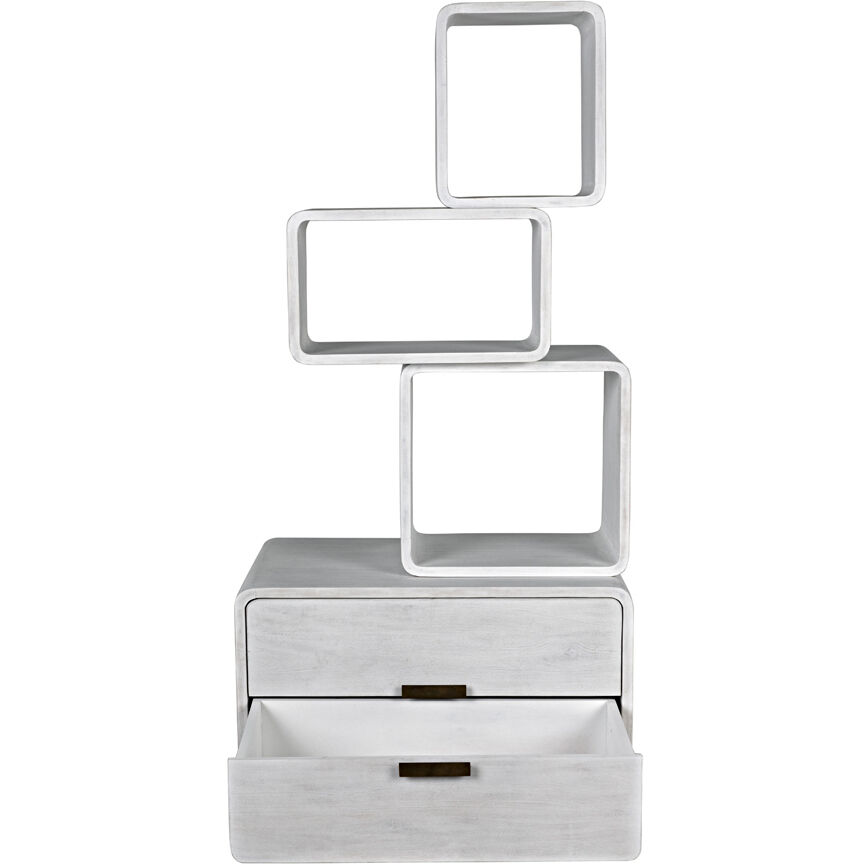 Belini White Wash Bookcase