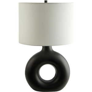 Solara 24.5 inch 100 watt Black Accent Table Lamp Portable Light