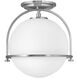 Somerset 1 Light 11.5 inch Brushed Nickel Indoor Semi-Flush Mount Ceiling Light