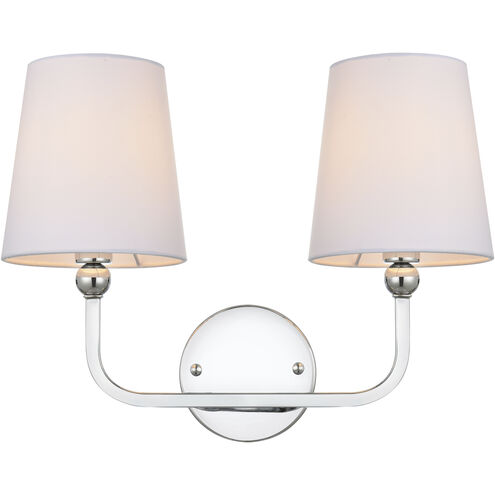 Colson 2 Light 16 inch Chrome Bath Sconce Wall Light