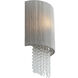 Crystal Reign 1 Light 10 inch Nickel Wall Sconce Wall Light